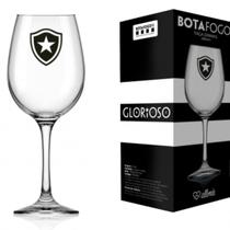 Taça de Vinho do Botafogo Grande Drinks Barone 490ml em Vidro Cristal na Caixa - Allmix