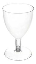 Taça De Vinho Pit 170 Cristal 170ml Plastilânia - 50 Unidade Cor Incolor