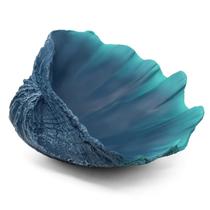 Taça decorativa Accessoryway Clam Shell 31,5 cm azul caribenho