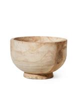 Taça decorativa Serene Spaces Living Paulownia Wood com 7 cm de altura Taça decorativa Serene Spaces Living Paulownia Wood com 7 cm de altura