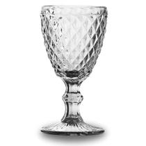 Taça Diamante De Vidro 340 Ml Água Suco Gin Vinho - 1Und - Novicasa
