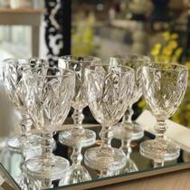 Taça Diamond 340ml De Vidro Luxo Para Vinho, Drinks E Espuma Taça Diamond 340ml De Vidro Luxo Para Vinho, Drinks E Espuma