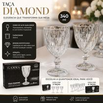 Taça diamond transparente conjuntos com 3 ou 6 peças Taça diamond transparente conjuntos com 3 ou 6 peças