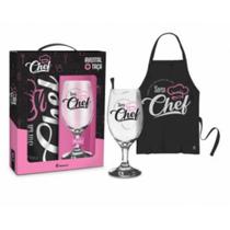 Taça E Avental Super Chef Rosa