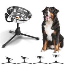 Taça elevada para cães Vexong, suporte de metal ajustável de 4,7 L em aço inoxidável