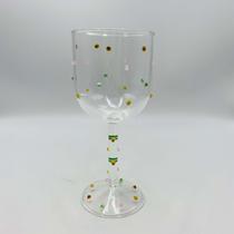 Taça em Vidro Clear com Bolinhas Coloridas 400ml 18x8cm