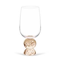 Taça em Vidro com Base Esferas Âmbar 500ml