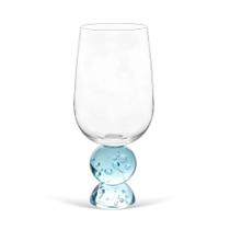 Taça em Vidro com Base Esferas Azul 500ml