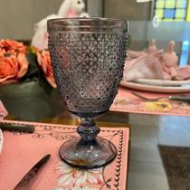 Taça Em Vidro Vitrum Orion Azul Copa e Cia Cx