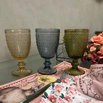 Taça Em Vidro Vitrum Orion Azul Copa e Cia Cx