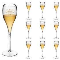 Taça Espumante 120ml Boas Festas Brut Acrílico Premium 10pçs Taça Espumante 120ml Boas Festas Brut Acrílico Premium 10pçs
