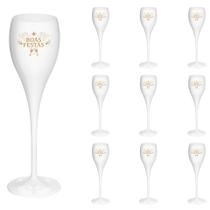 Taça Espumante 120ml Boas Festas Brut Acrílico Premium 10pçs