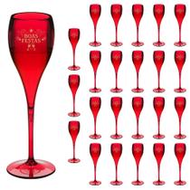 Taça Espumante 120ml Boas Festas Brut Acrílico Premium 24pçs