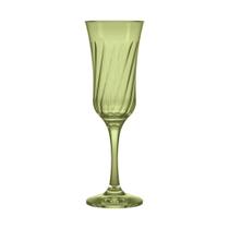 Taça Espumante Champagne Lírio Âmbar Verde 180ml Nadir Figueiredo Decoração Allmix Natal Champanhe