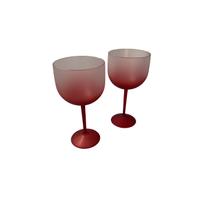 Taça feita em Acrílico Decorativa Degradê Vermelho 20x10cm