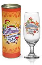 Taça Floripa 300ml Afilhada do Coração Com Tubete Artebel