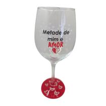 Taça Frase Amor Namorados Casal Personalizada Vinho 490Ml