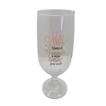 Taça Frase Mãe Amor Personalizada Presente Vidro 300 ml Taça Frase Mãe Amor Personalizada Presente Vidro 300 ml