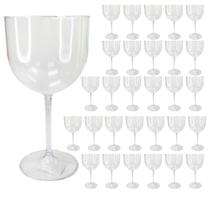 Taça Gin Acrílico Transparente 600ml Coquetel Drink KIT 30PÇ