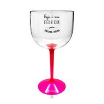 Taça Gin Bicolor Rosa Personalizada Enfermagem