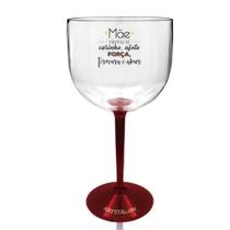 Taça Gin Bicolor Vermelha Para Dia Das Mães - Meu Exemplo