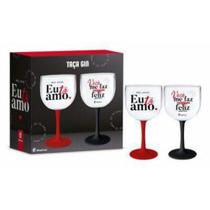 Taça Gin C/2 Bicolor Meu Amor Te Amo 11700 Brasfoot