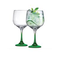 Taça gin club haste verde com 2 pcs ref610599 1 ruvolo