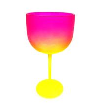 Taça Gin Degrade 400ml Amarelo e Pink Neon- Mar