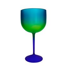 Taça Gin Degrade 400ml Azul escuro/Verde/Azul bebe Fosco- Mar