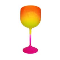 Taça Gin Fluor com 550ml Degradê Pink, Amarelo e Laranja - Rizzo Taça Gin Fluor com 550ml Degradê Pink, Amarelo e Laranja - Rizzo