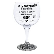 Taça Gin Frases Diversas com Base Decorada - 600ml - Catuaí