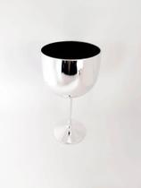 Taça gin metalizada prata c/ 01 unid