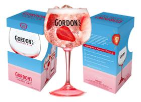 Taça Gordon's Pink De Gin Personalizada Vidro 600ml Taça Gordon's Pink De Gin Personalizada Vidro 600ml
