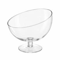Taça Grande Inclinada Porta Sobremesas - Vidro com Pé Taça Grande Inclinada Porta Sobremesas - Vidro com Pé