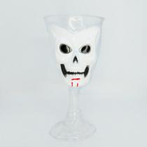 Taça Halloween - Branca com Transparente - Caveira - 250ml - 1 unidade - Silver Festas - Rizzo