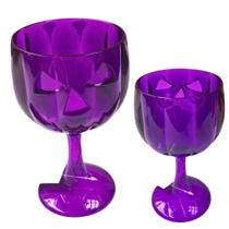 Taça Halloween Festa Decoração Temática Abóbora Roxo 580ml