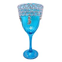 Taça Iemanjá Azul Lírio 365ml Super Luxo Vidro