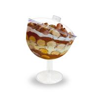 Taça Inclinada Tropical C/Tampa Acrilico1 Litro 16,5 x20cm