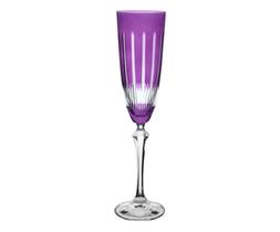 Taça lapidada champagne 190ml cristal ecológico violeta elizabeth - Full Fit