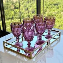 Taça lilás diamond 320 ml vidro denso para água e sucos Taça lilás diamond 320 ml vidro denso para água e sucos