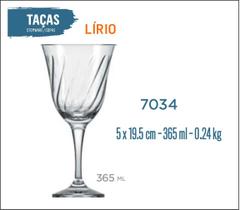 Taça Lírio 365ml - Vinho Branco Tinto Rose - Nadir Figueiredo