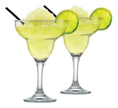 Taça Margarita Vidro Jogo Kit Conjunto 2 Peças Cor Transpare