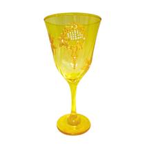 Taça Oxum Abebê Lírio Amarela Luxo 365ml Vidro