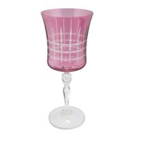 Taça P/ Agua Grace Lapidada Cristal 300 Ml Bohemia Magenta