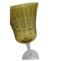 Taça P/ Agua Grace Lapidada Em Cristal 300 Ml Bohemia Ambar