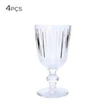 Taça para Água de Cristal Ecológico Lines 420ML 4PÇS - Cromus