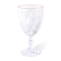 Taça Para água Diamond Com Borda Dourada 320ml perfeita para decoração e bebidas como agua suco