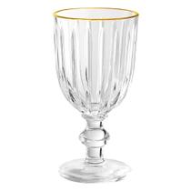 Taça para Água Melina Premium Vidro Borda Dourada 260ML Transparente Hauskraft Taça para Água Melina Premium Vidro Borda Dourada 260ML Transparente Hauskraft