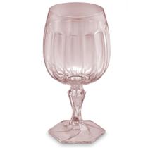 Taça Para Água Suco 350ml Plástico Rosa Translúcido Samba UZ