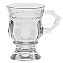 Taça Para Capuccino Café Beber Drinks 142ml Com Pé De Cristal Diamante Luxo Xícara Para Padaria Cafeteria